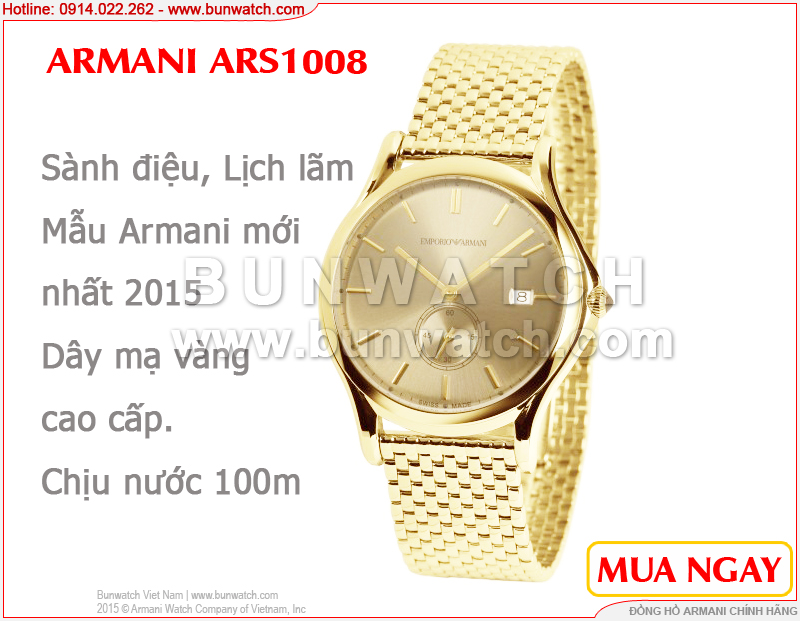 bunwatch.com|đồng hồ armani ars1008 chính hãng