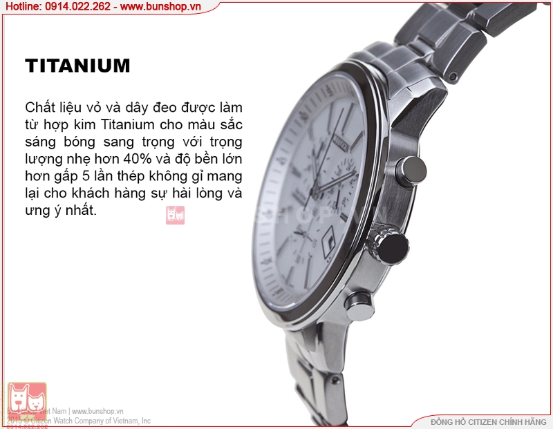 www.bunshop.vn| Đồng hồ Citizen năng lượng ánh sáng AT0495-51L dành cho nam