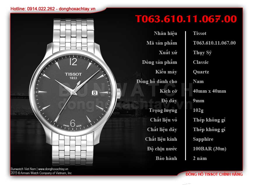 Đồng hồ Tissot T063.610.11.067.00