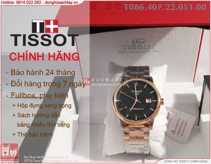 donghoxachtay.vn|đồng hồ tissot chính hãng t086.407.22.051.00