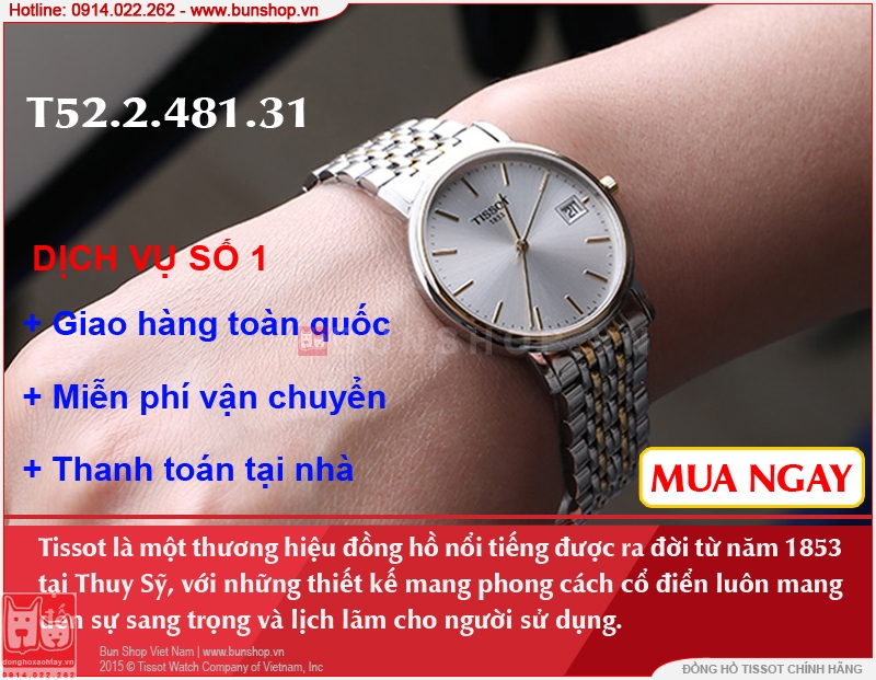 donghoxachtay.vn|đồng hồ tissot t52.2.481.31 chính hãng