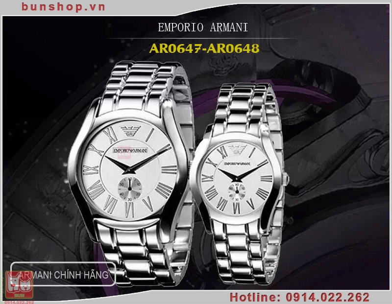bunshop.vn|đồng hồ đôi armani ar0647 ar0648