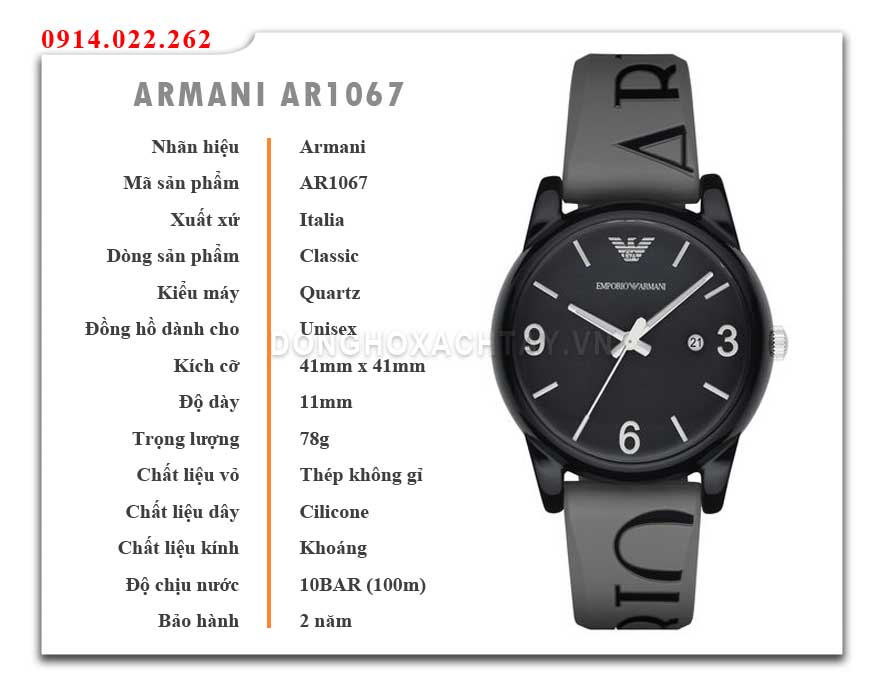 đồng hồ armani ar1067