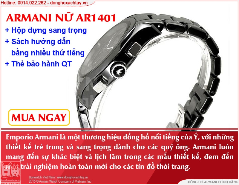 donghoxachtay.vn|đồng hồ armani nữ ar1401