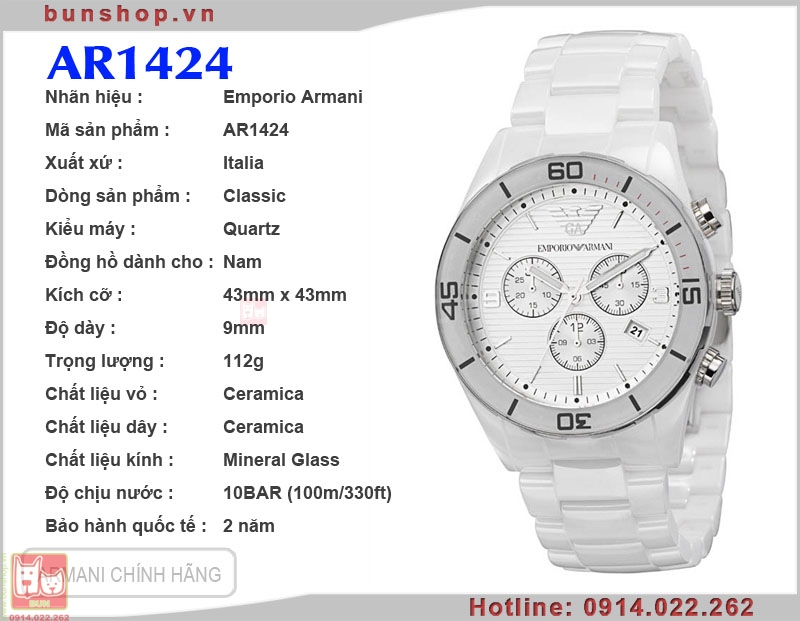 bunshop.vn|armani chính hãng ar1424