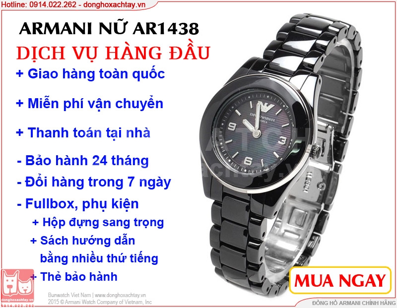 donghoxachtay.vn|đồng hồ armani ar1438