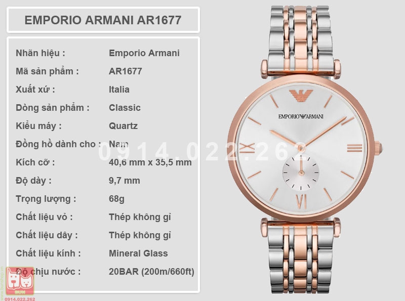 bunshop.vn|armani nam ar1677 chính hãng