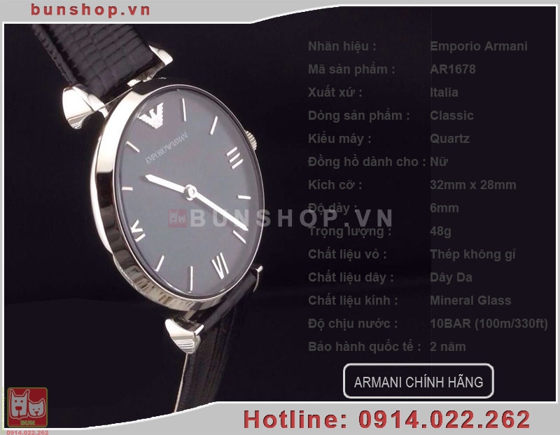 bunshop.vn|đồng hồ armani ar1678 dành cho nữ