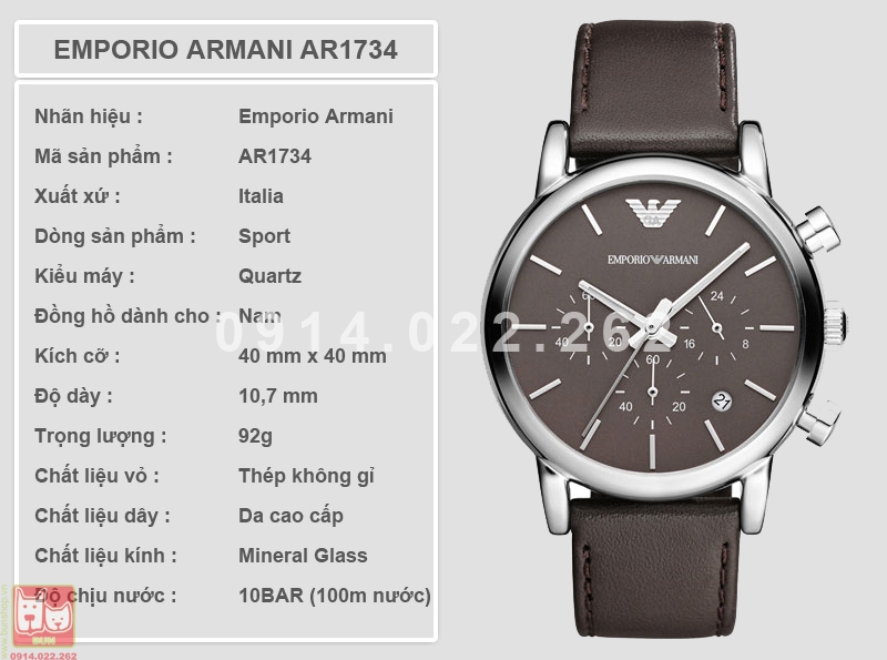 bunshop.vn|armani nam ar1734