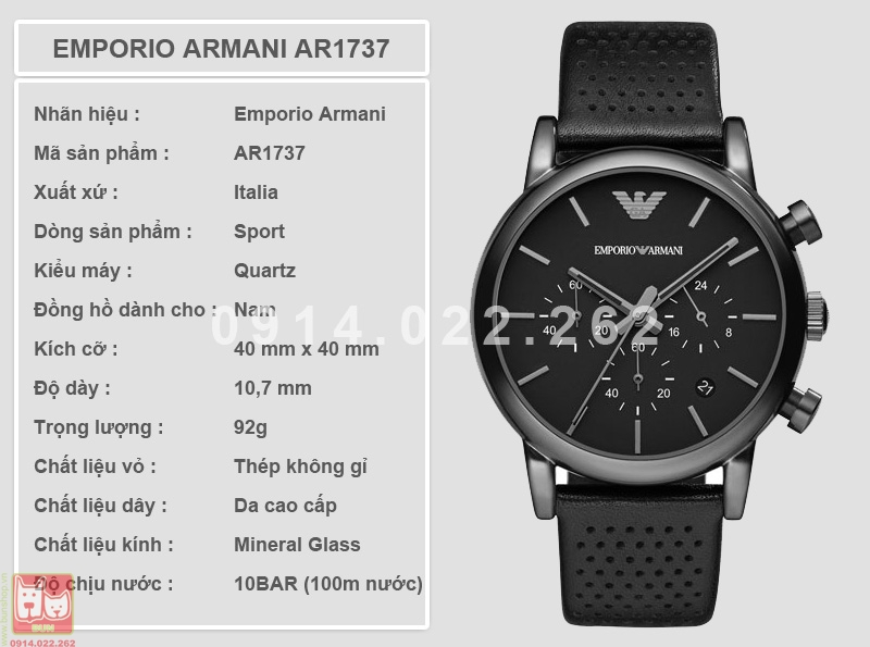 bunshop.vn|armani nam ar1737