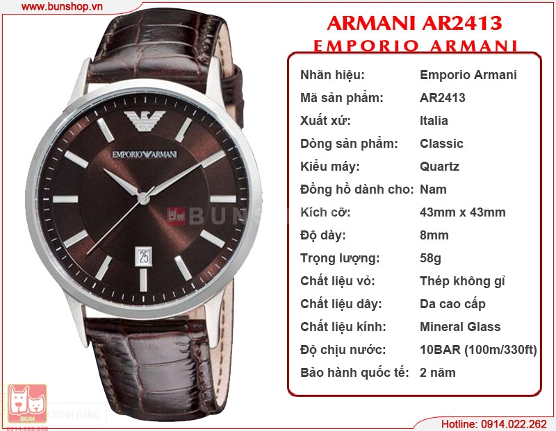 bunshop.vn|armani ar2413 chính hãng