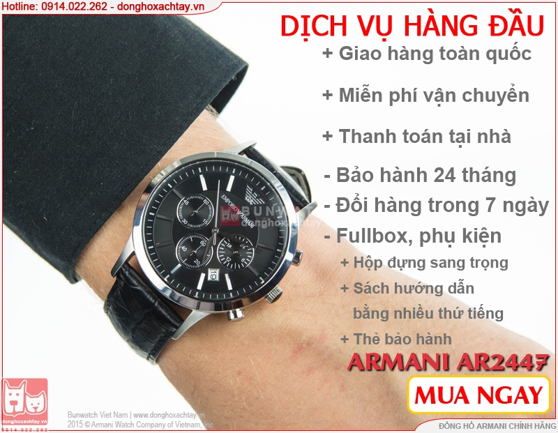 donghoxachtay.vn|đồng hồ armani ar2447 chính hãng