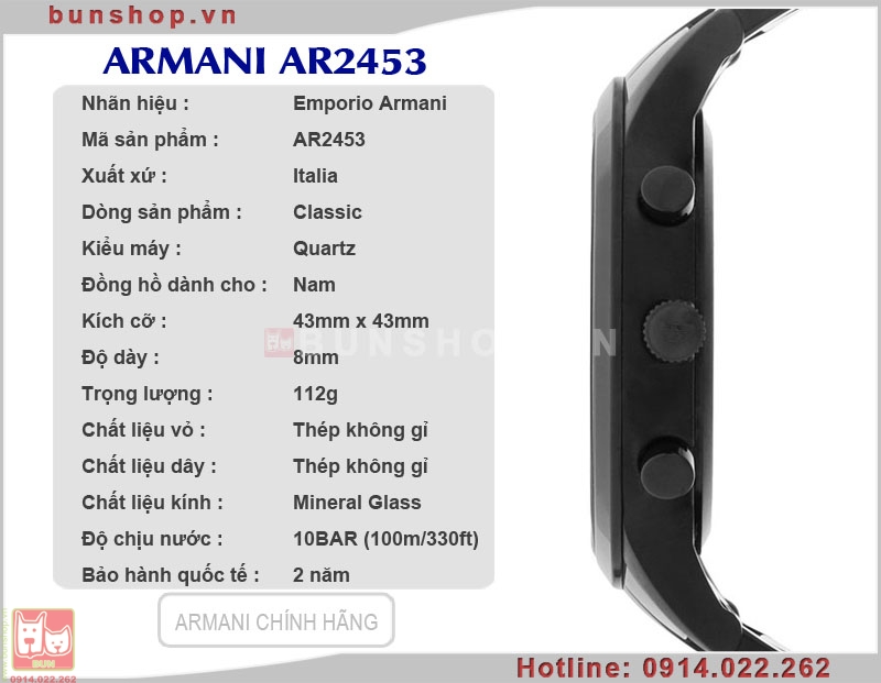 bunshop.vn|đồng hồ armani nam ar2453