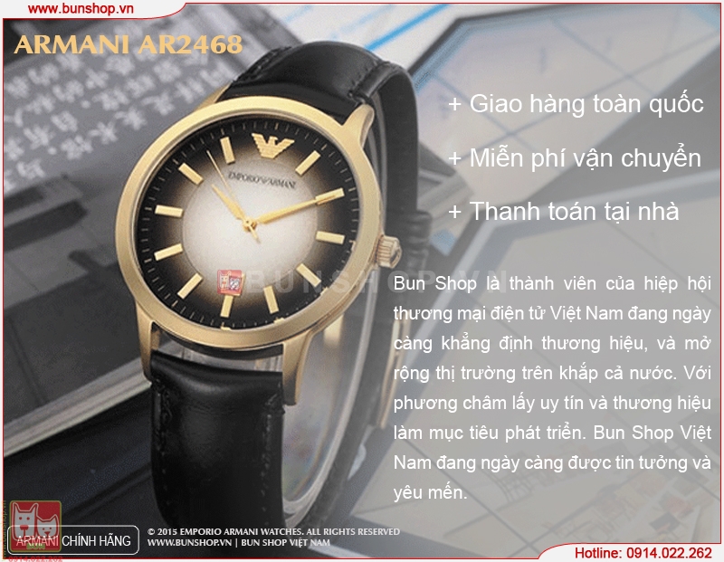 bunshop.vn|đồng hồ armani ar2468 chính hãng
