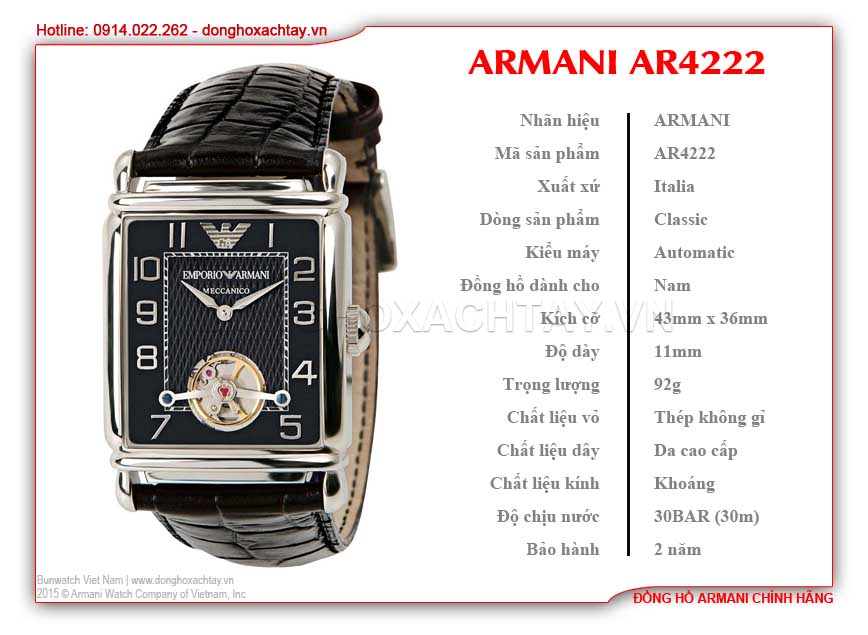 đồng hồ armani ar4222