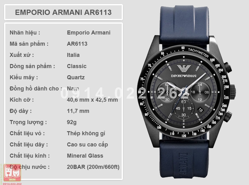 bunshop.vn|armani nam ar6113