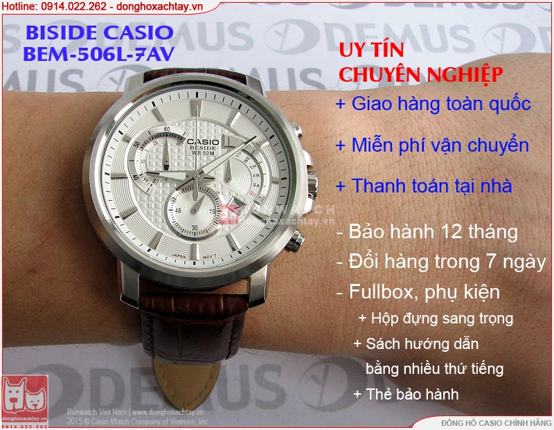 donghoxachtay.vn|đồng hồ casio bem-506l-7av