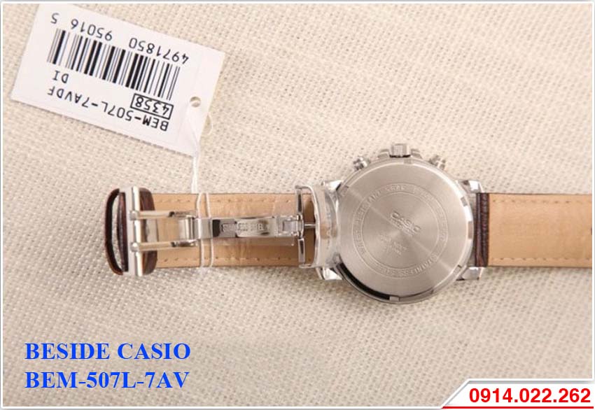 Đồng hồ Casio dây da BEM-507L-7AV