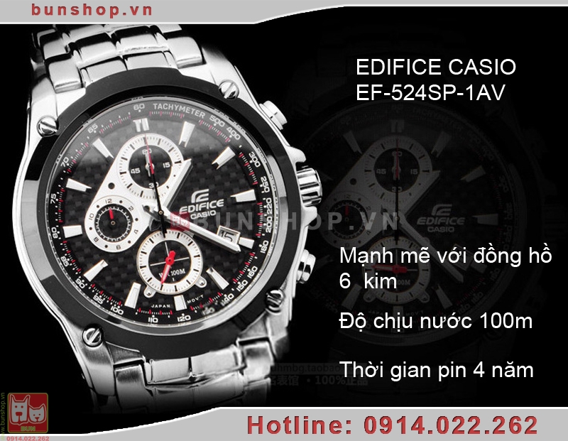 bunshop.vn|đồng hồ casio chính hãng ef-524sp-1av