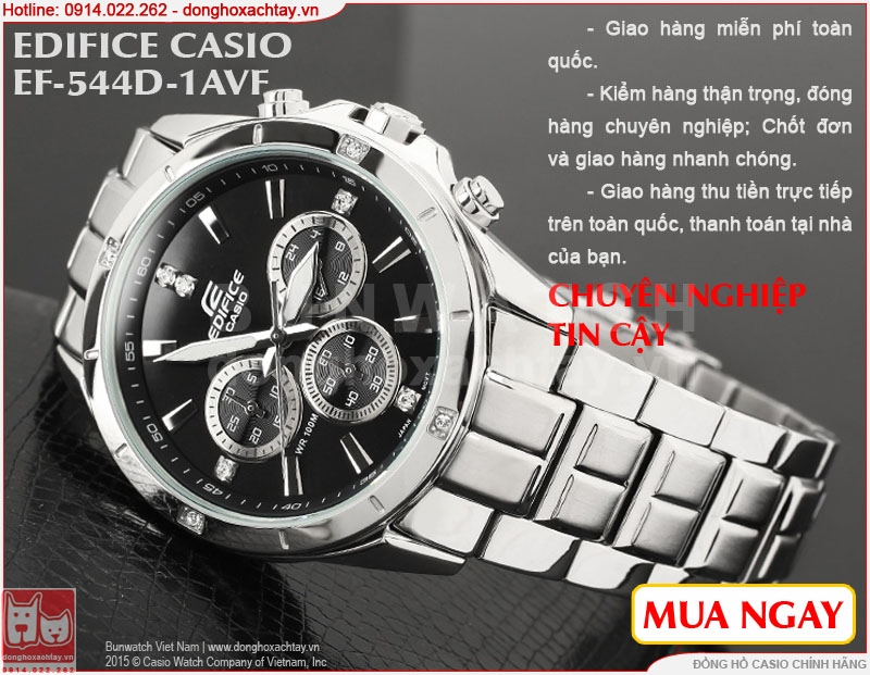 donghoxachtay.vn|đồng hồ casio chính hãng ef-544d-1av