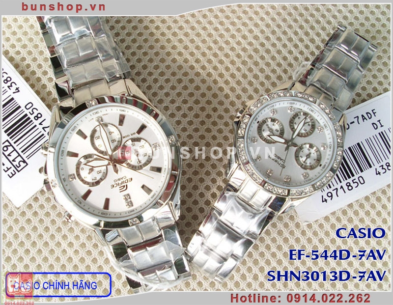 bunshop.vn|đồng hồ đôi casio ef-544d-7av shn-3013d-7av