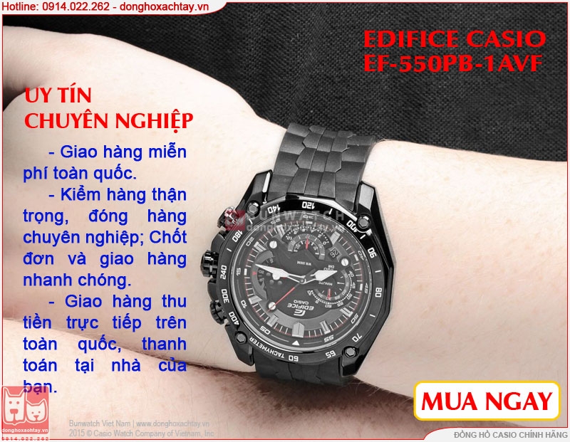 donghoxachtay.vn|đồng hồ casio ef-550pb-1av chính hãng