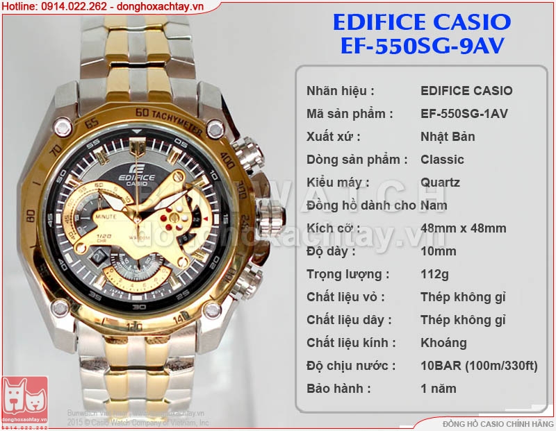 donghoxachtay.vn|đồng hồ casio ef-550sg-1av