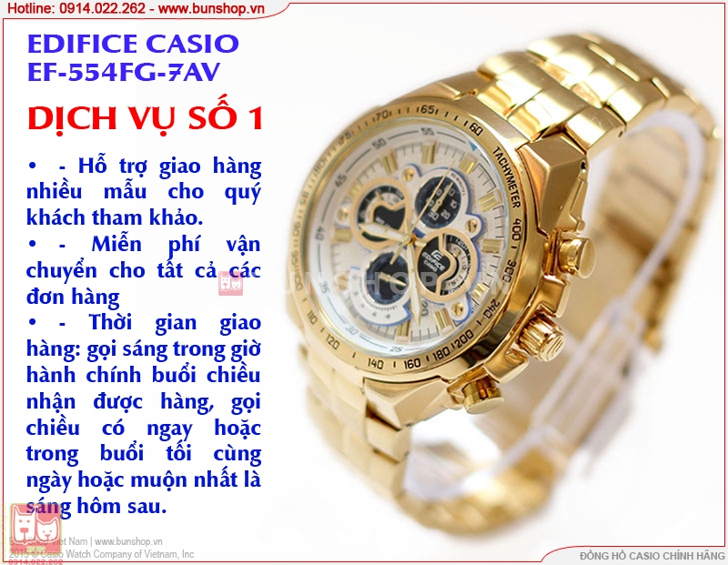bunshop.vn|đồng hồ casio ef-554fg-7av chính hãng