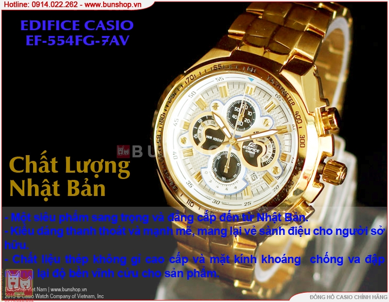 bunshop.vn|đồng hồ chính hãng casio ef-554fg-7av