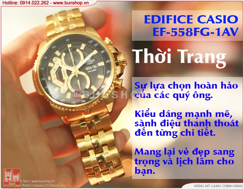 bunshop.vn|casio chính hãng ef-558fg-1av