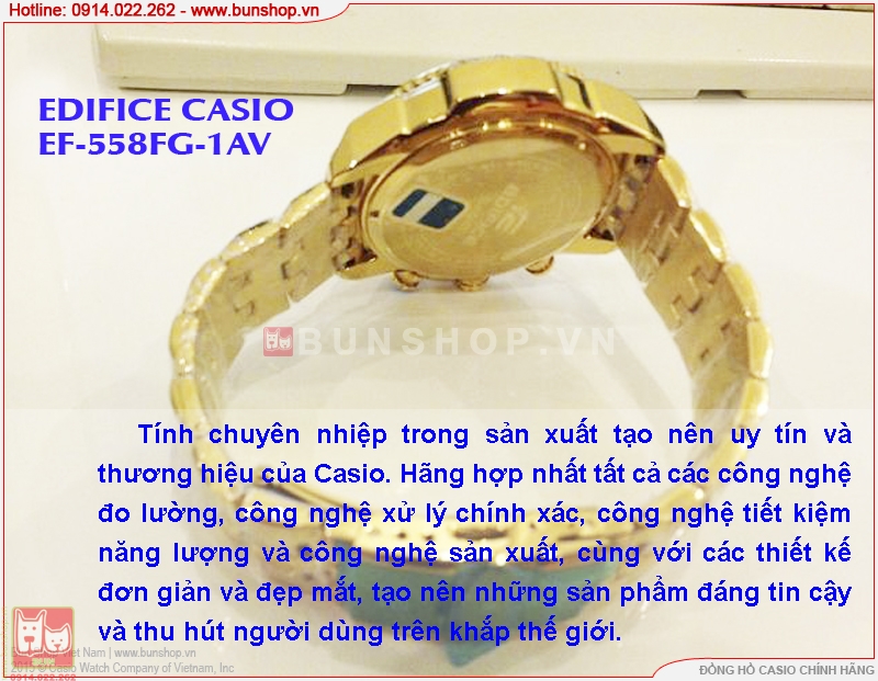 bunshop.vn|đồng hồ casio nam ef-558fg-1av