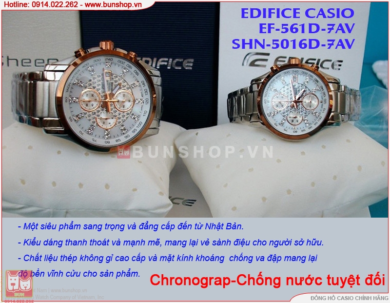 bunshop.vn|đồng hồ đôi ef-561d-7av shn-5016d-7av