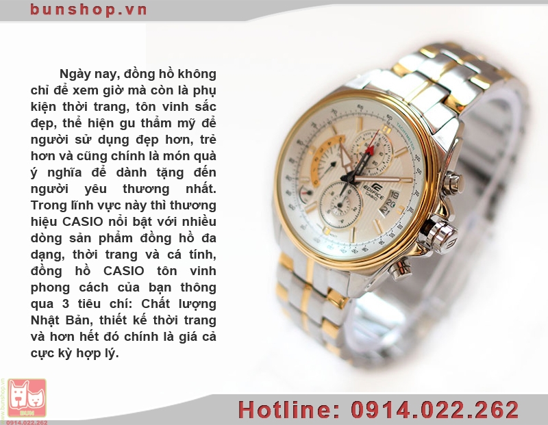 bunshop.vn|đồng hồ nam casio efr-501sg-7av