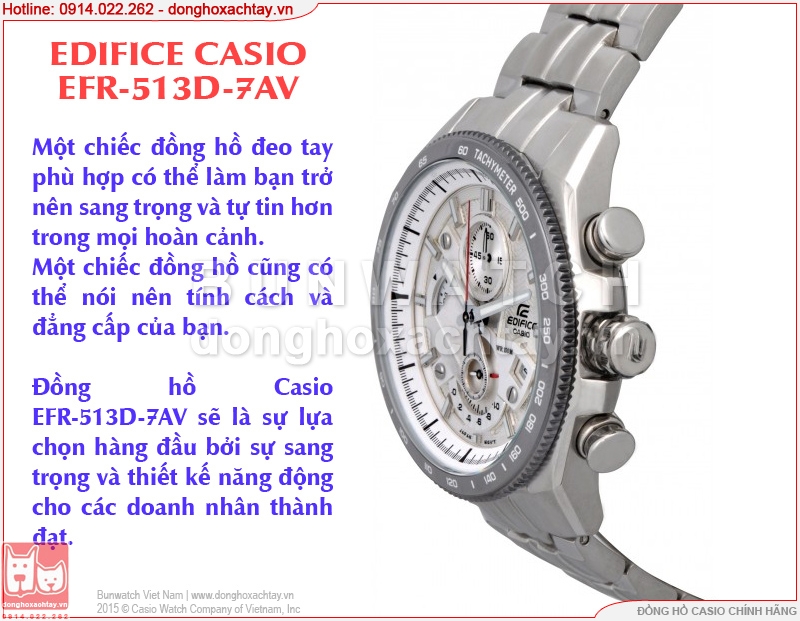 donghoxachtay.vn|đồng hồ nam casio efr-513d-7av