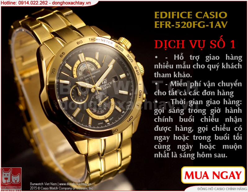 donghoxachtay.vn|đồng hồ casio chính hãng efr-520fg-1av