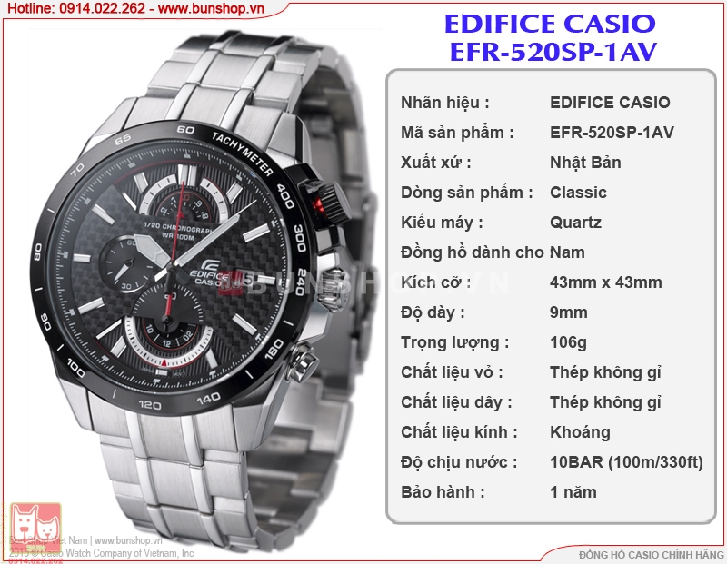 bunshop.vn|đồng hồ casio efr-520sp-1av
