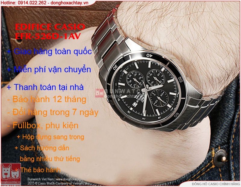 donghoxachtay.vn|đồng hồ casio chính hãng efr-526d-1av