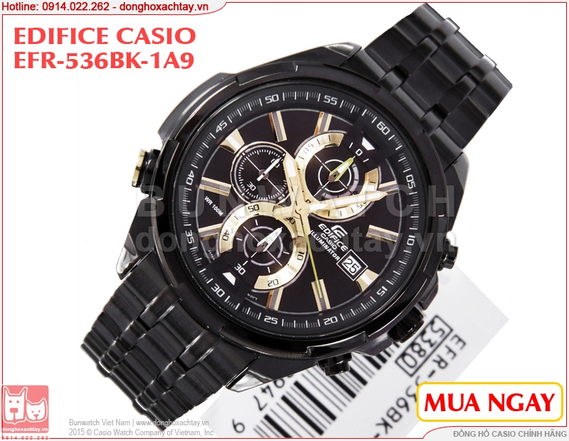 donghoxachtay.vn|đồng hồ nam casio efr-536bk-1a9