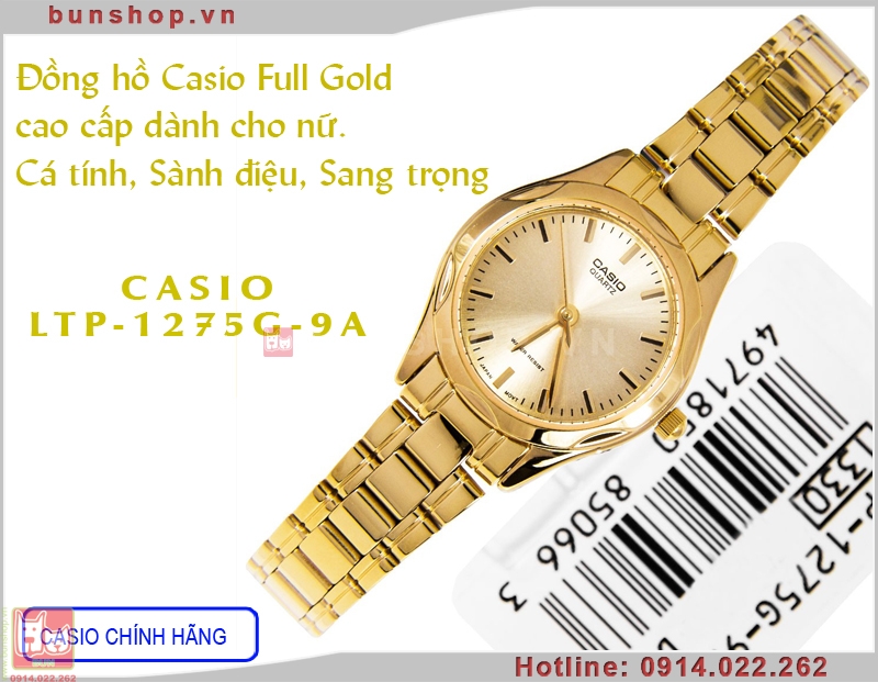 bunshop.vn|casio nữ ltp-1275g-9av