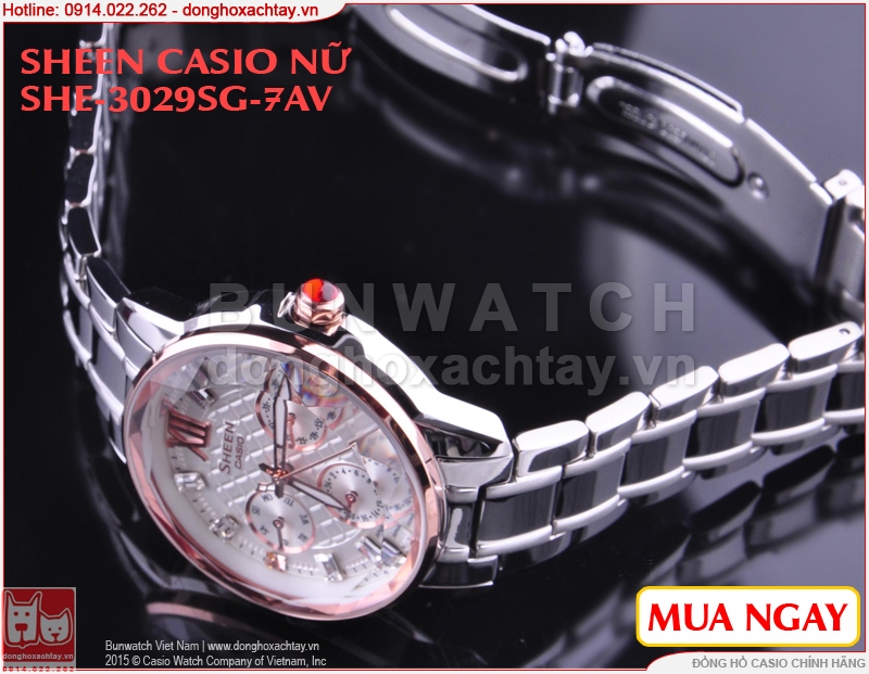 donghoxachtay.vn|đồng hồ casio nữ she-3029sg-7av