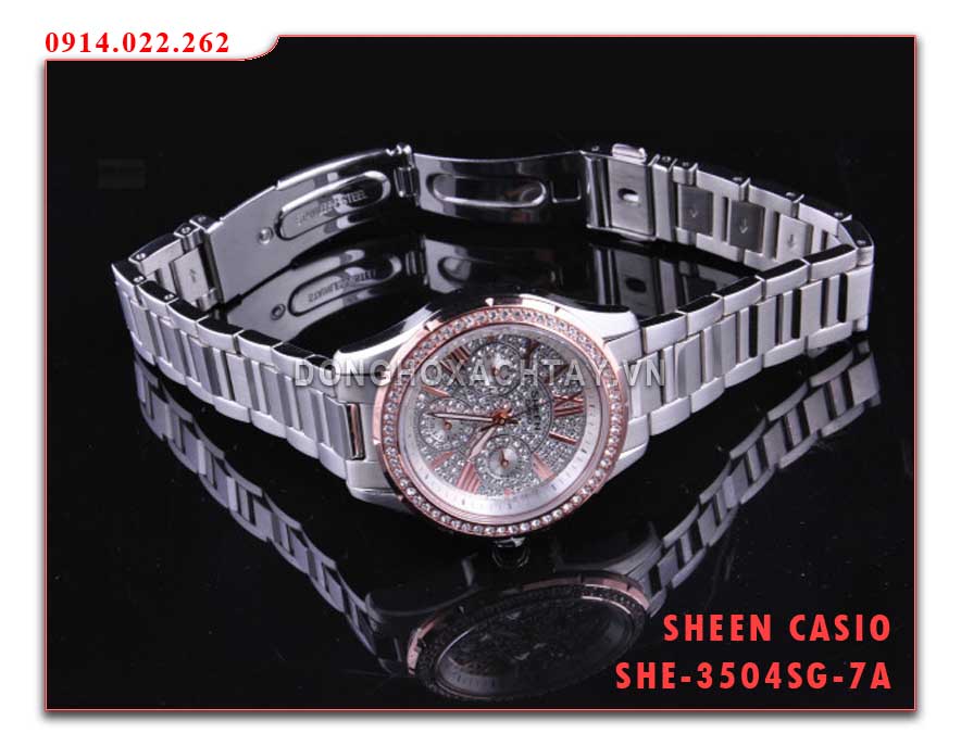 đồng hồ casio she-3504sg-7av hải phòng