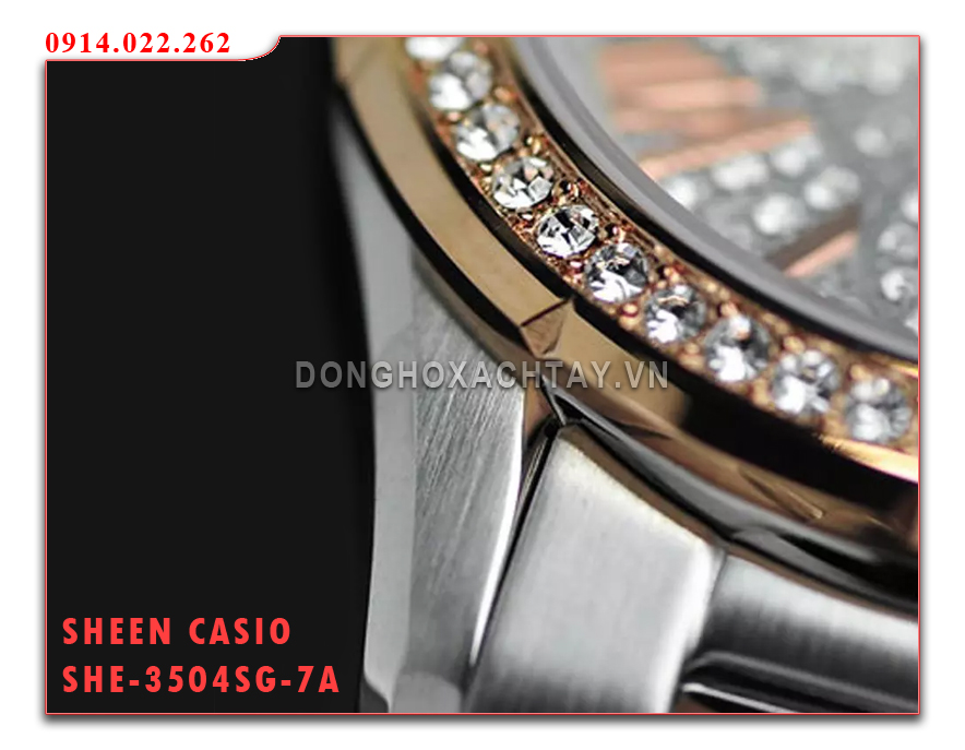 đồng hồ chính hãng casio she-3504sg-7av