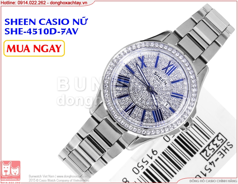 donghoxachtay.vn|đồng hồ nữ casio she-4510d-7av