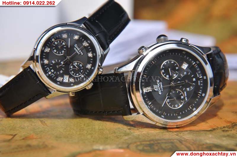 Đồng hồ đôi Casio SHE-5023L-1AV EFR-517L-1Av