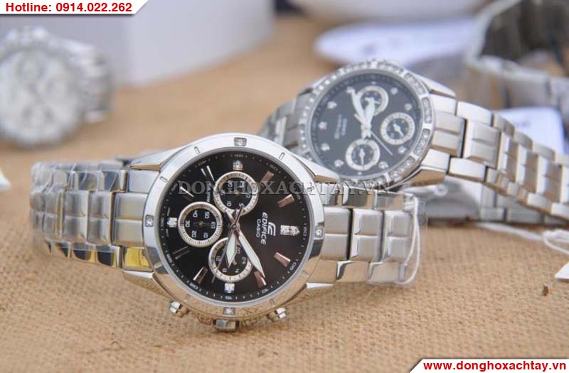 Đồng hồ đôi Casio EF-544D-1AV SHN-3013D-1AV
