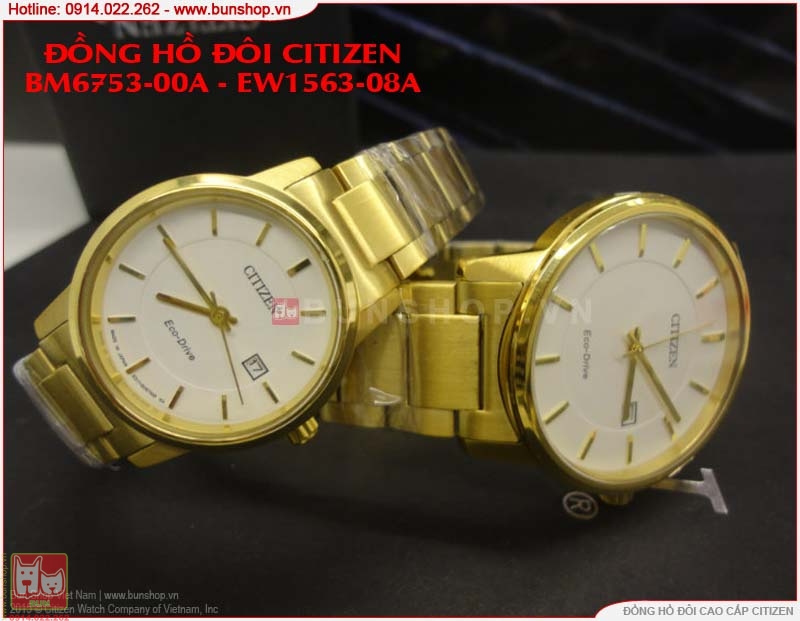 bunshop.vn|đồng hồ đôi citizen bm6753-00a ew1563-08a cao cấp
