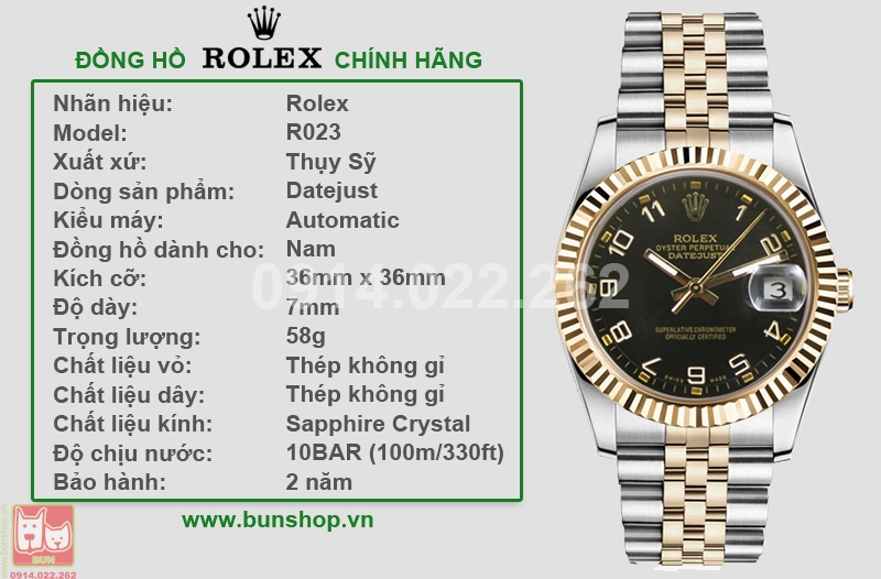 bunshop.vn|rolex chính hãng r023 giá rẻ